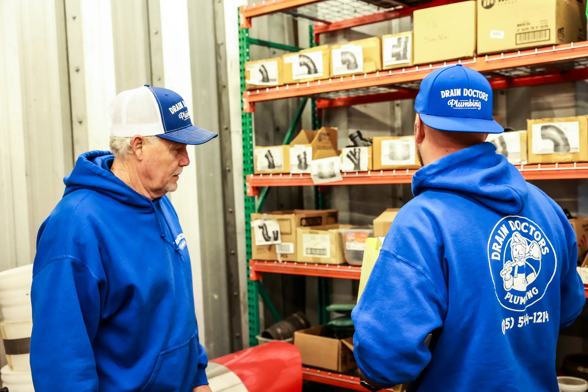Drain Doctors Plumbing technician preparing equipment in San Luis Obispo, CA